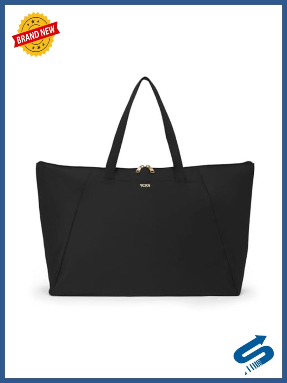 Packable Nylon Travel Tote Bag, Lightweight Foldable with Zip Pouch